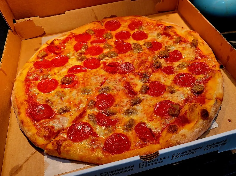 Pizza with Sausage and Pepperoni Pizza